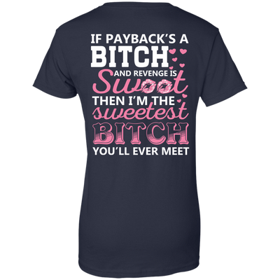 Sweetest B!tch You'll Ever Meet-T-Shirt & Hoodie-Women's T-Shirt-Navy