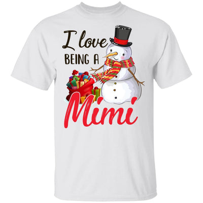 I Love Being A Mimi Snowman Gift For Christmas Day-T-Shirt & Sweatshirt-Classic T-Shirt-White