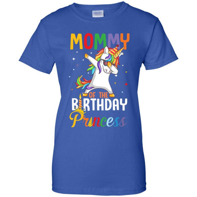 Mommy Of The Birthday Girl Dabbing Unicorn Party-T-Shirt & Hoodie-Women's T-Shirt-Royal