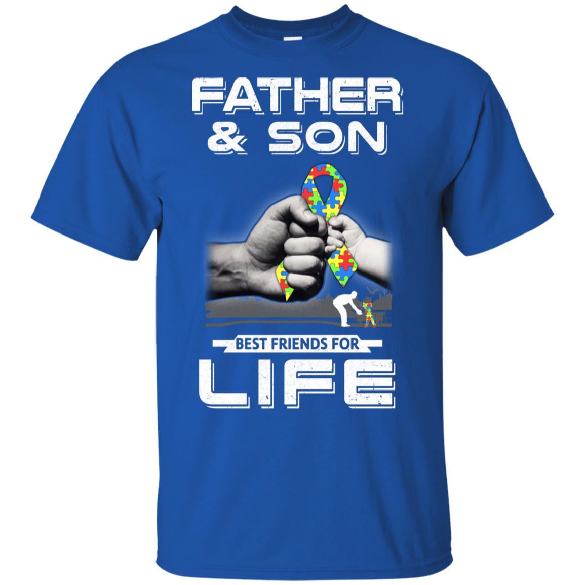 Autism Awareness Father And Son Best Friends For Life-T-Shirt & Hoodie-Classic T-Shirt-Royal