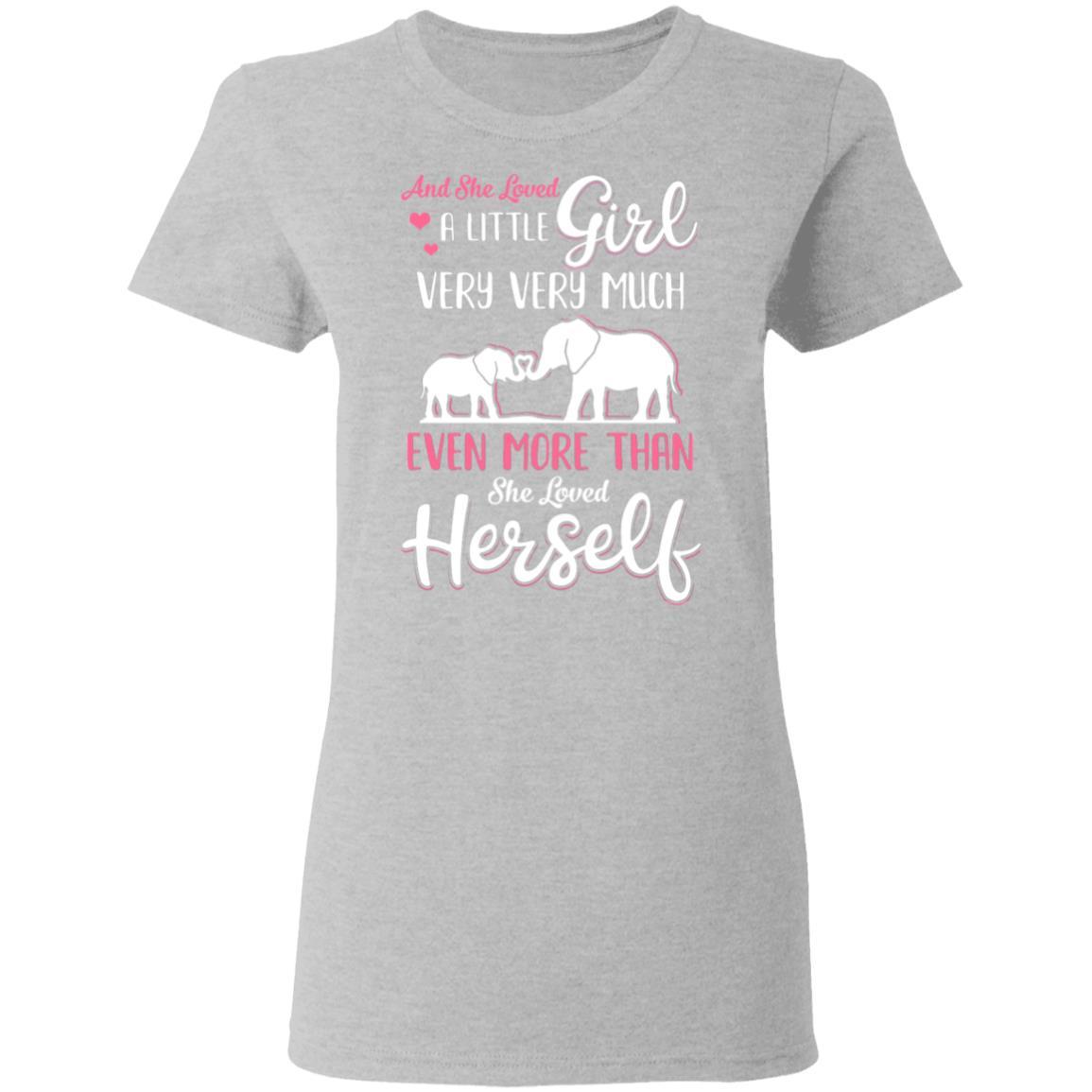 And She Loved A Little Girl Very Very Much Mom Gifts-T-Shirt & Hoodie-Women's T-Shirt-Sport Grey