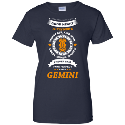 I Never Said I Was Perfect I Am A GEMINI-T-Shirt & Hoodie-Women's T-Shirt-Navy