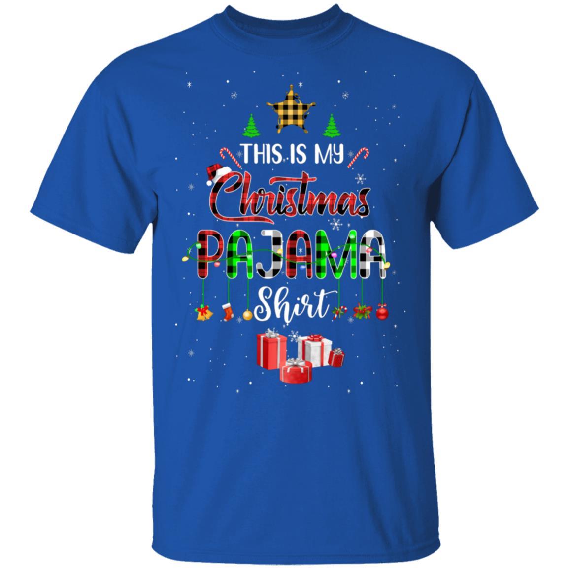 This Is My Christmas Pajama Family Matching Buffalo Plaid-T-Shirt & Sweatshirt-Classic T-Shirt-Royal