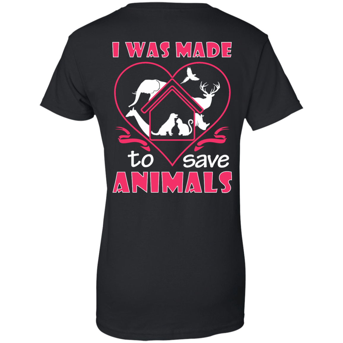 I Was Made To Save Animals-T-Shirt & Hoodie-Women's T-Shirt-Black