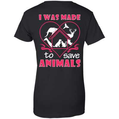 I Was Made To Save Animals-T-Shirt & Hoodie-Women's T-Shirt-Black