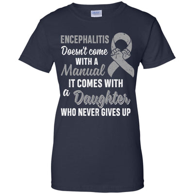 Encephalitis Awareness Daughter Warrior Gifts-T-Shirt & Hoodie-Women's T-Shirt-Navy