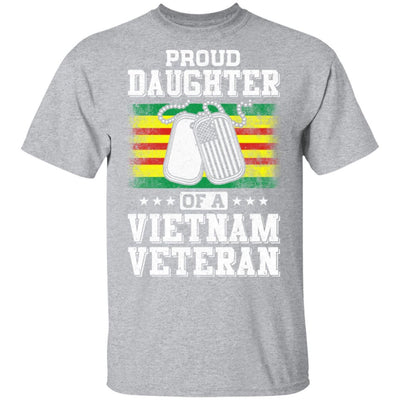 Proud Daughter Of A Veteran Dad Mom-T-Shirt & Hoodie-Classic T-Shirt-Sport Grey
