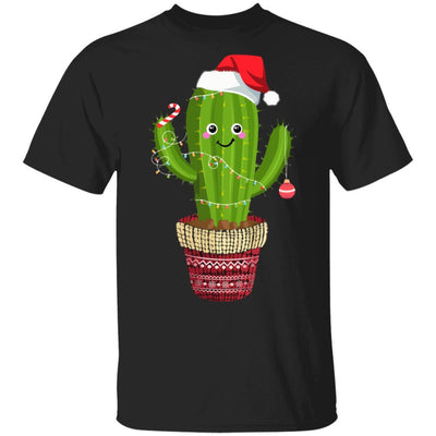 Cactus Christmas Tree Gift Santa Xmas Plant Lover-T-Shirt & Sweatshirt-Classic T-Shirt-Black