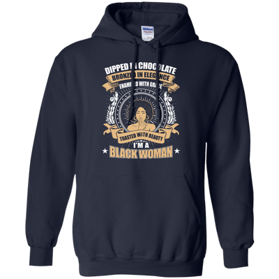Toasted With Beauty I'm A Black Woman-T-Shirt & Hoodie-Pullover Hoodie-Navy