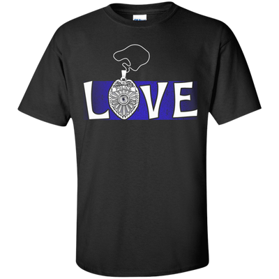 Love Police Thin Blue Line-T-Shirt & Hoodie-Classic T-Shirt-Black