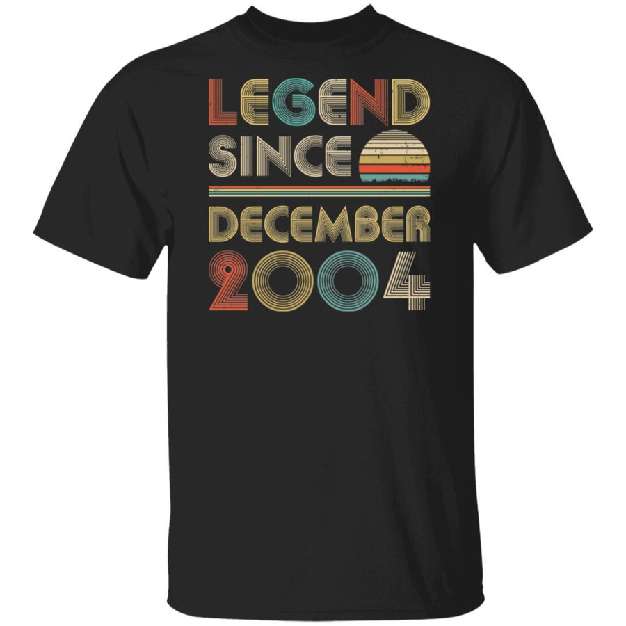 Legend Since December 2004 Vintage 17th Birthday Gifts-T-Shirt & Hoodie-Classic T-Shirt-Black