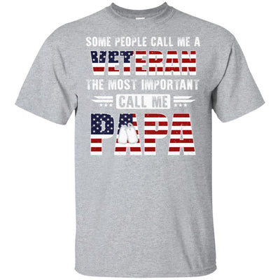 Some People Call Me A Veteran Papa Fathers Day Gifts-T-Shirt & Hoodie-Classic T-Shirt-Sport Grey