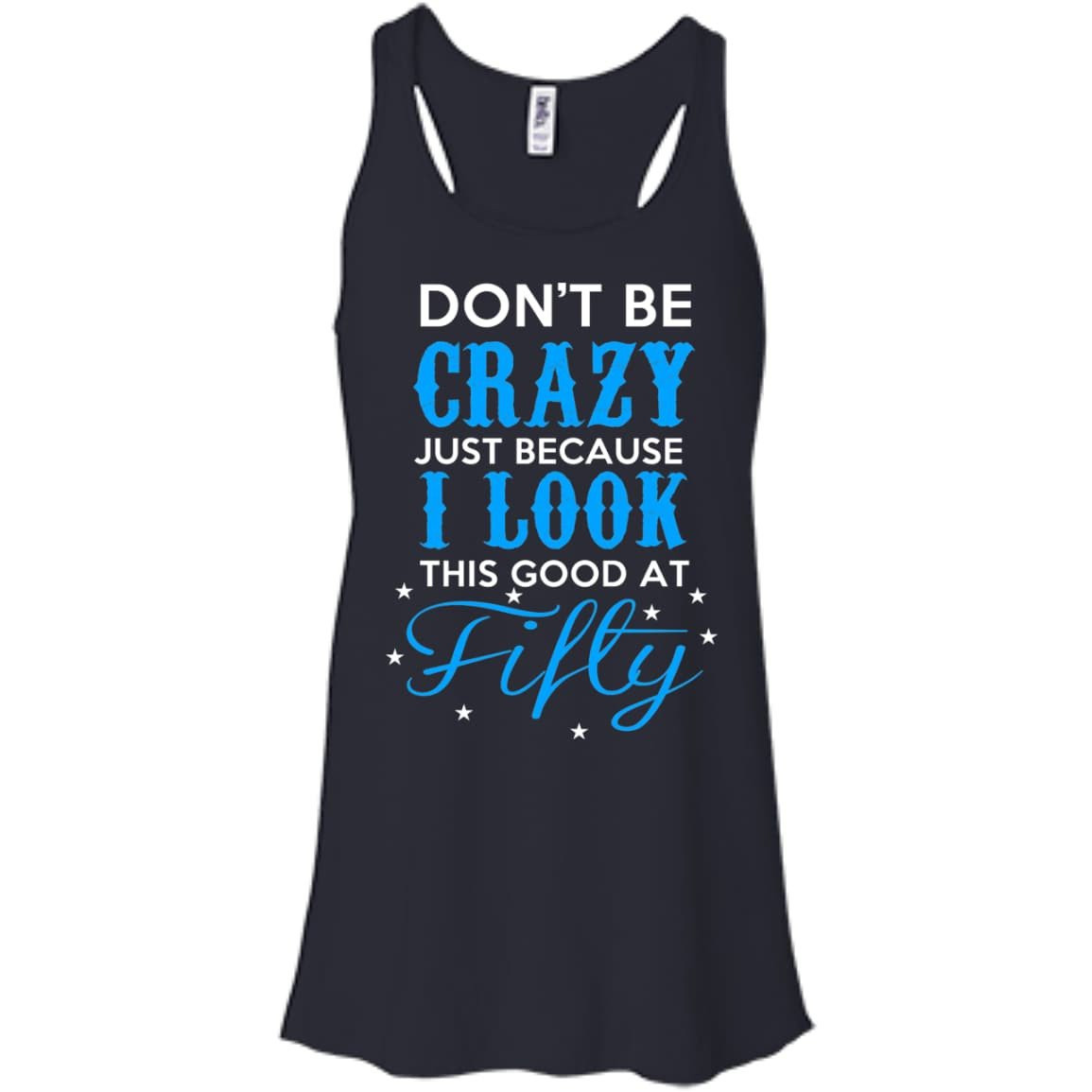 GOOT AT FIFTY-T-Shirt & Hoodie-Women's Flowy Racerback Tank-Midnight