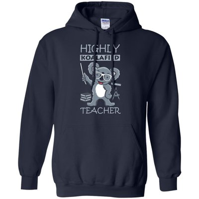 Highly Koalafied Teacher-T-Shirt & Hoodie-Pullover Hoodie-Navy