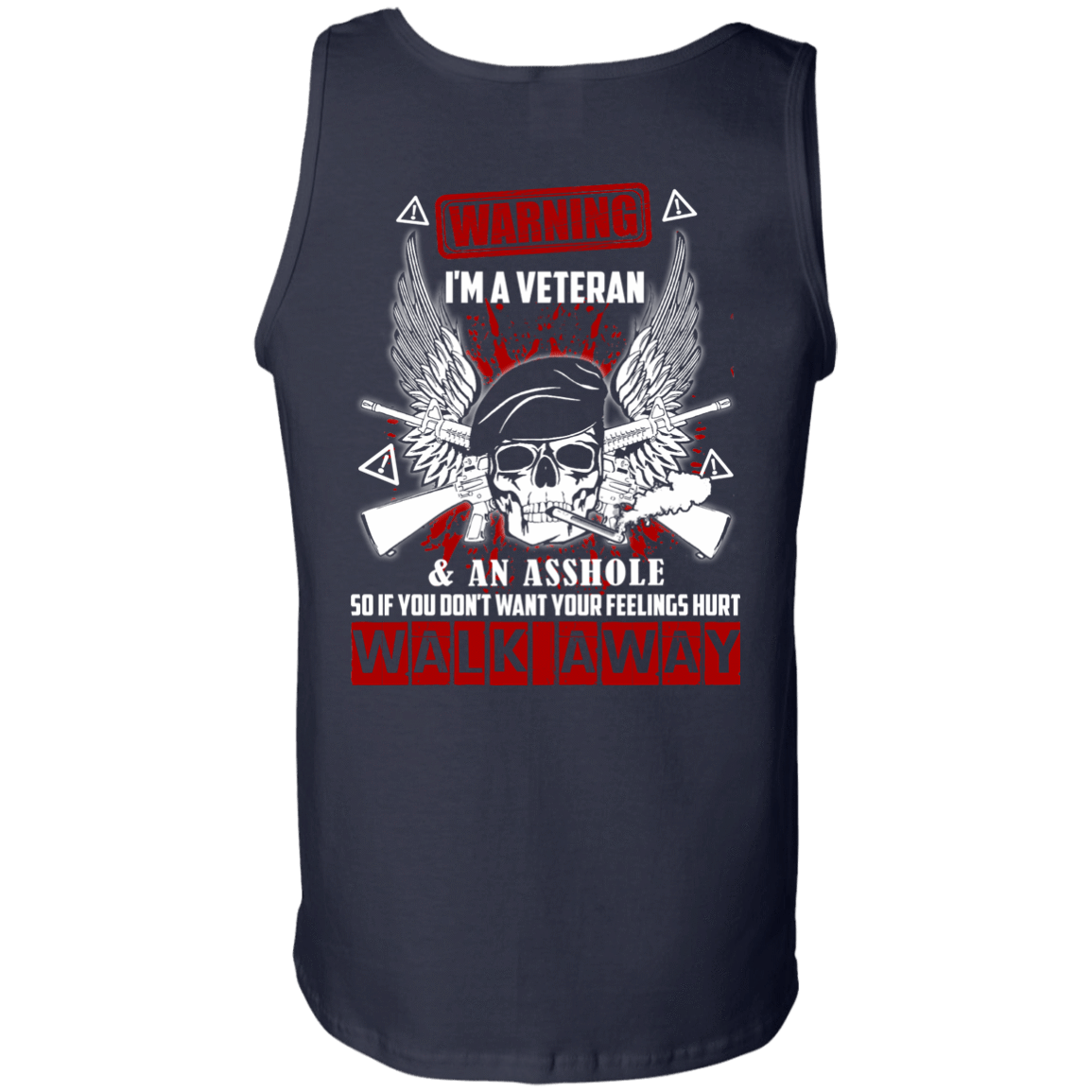 I'm A Veteran And An A**hole-T-Shirt & Hoodie-Unisex Tank-Navy