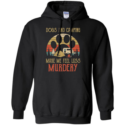 Dogs And Camping Make Me Feel Less Murdery-T-Shirt & Hoodie-Pullover Hoodie-Black
