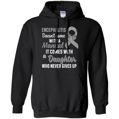 Encephalitis Awareness Daughter Warrior Gifts-T-Shirt & Hoodie-Pullover Hoodie-Black