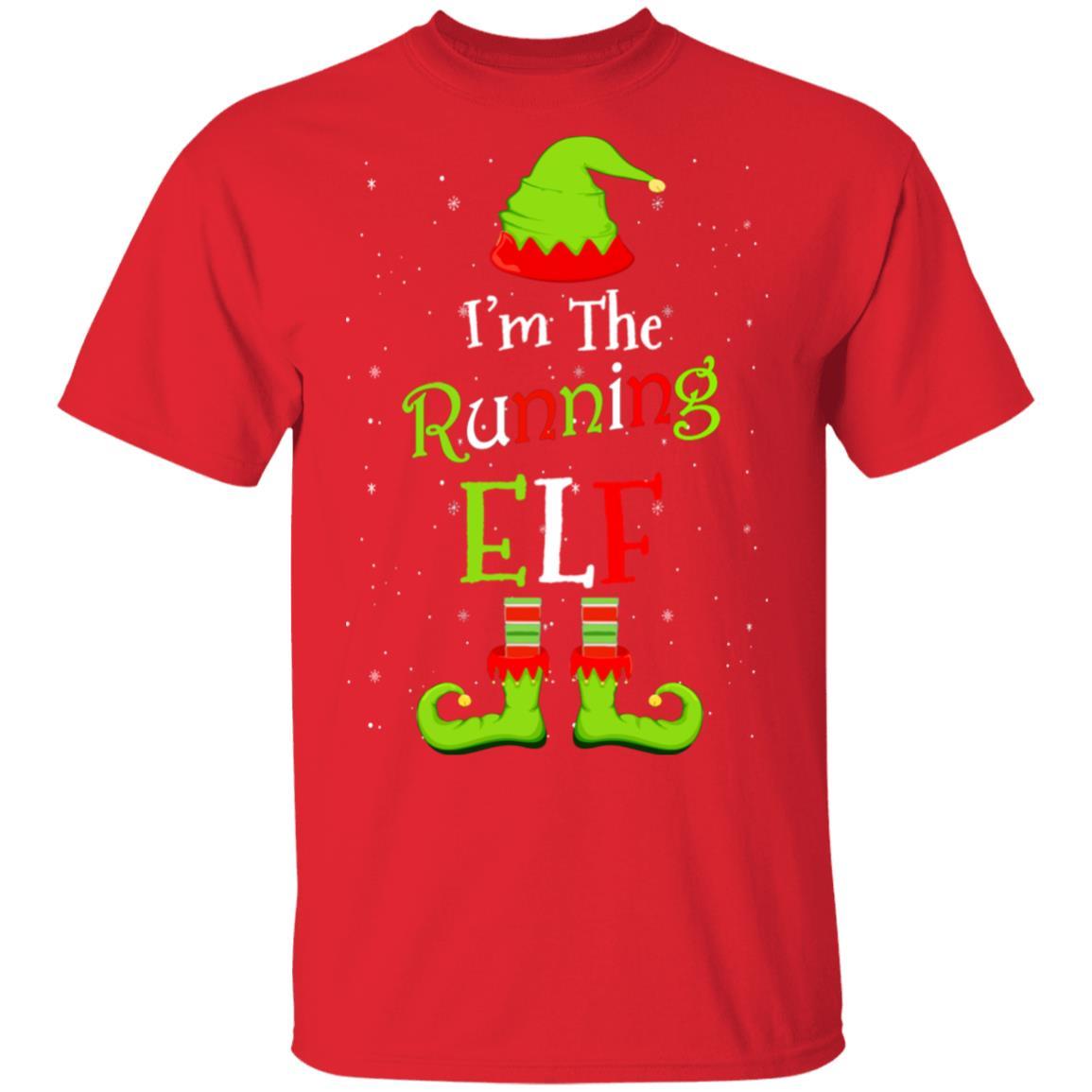 I'm The Running Elf Family Matching Funny Christmas Group Gift-T-Shirt & Sweatshirt-Classic T-Shirt-Red
