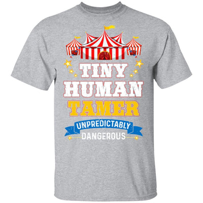 Tiny Human Tamer Circus Party Carnival Gymnast Distressed-T-Shirt & Hoodie-Classic T-Shirt-Sport Grey
