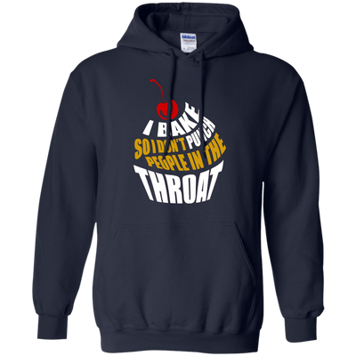 I Bake So I Dont Punch People In The Throat-T-Shirt & Hoodie-Pullover Hoodie-Navy