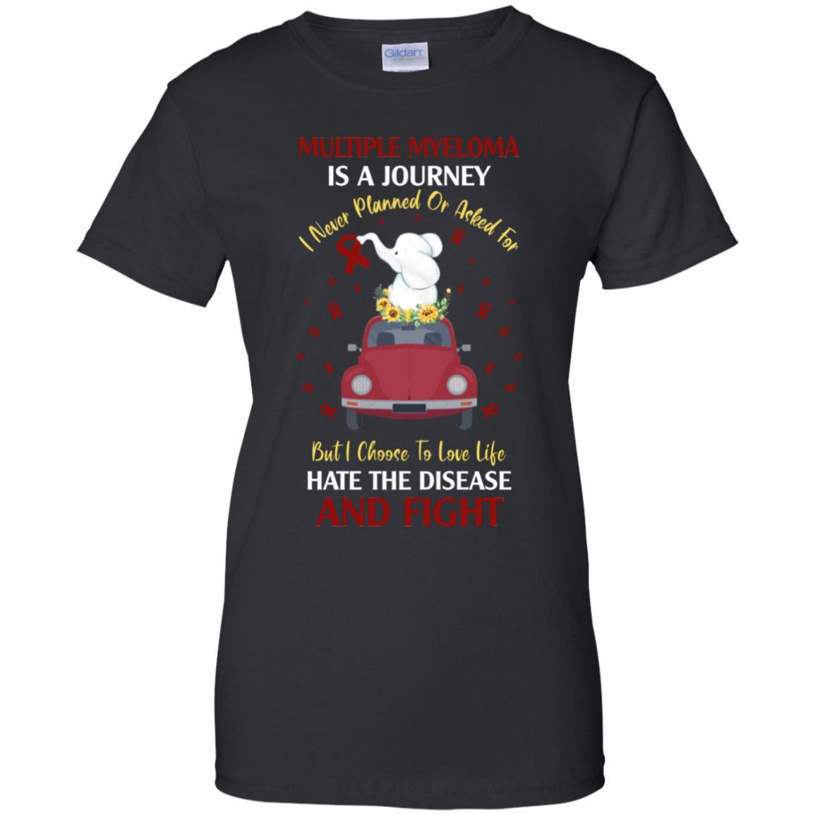 Multiple Myeloma Awareness Is A Journey-T-Shirt & Hoodie-Women's T-Shirt-Black