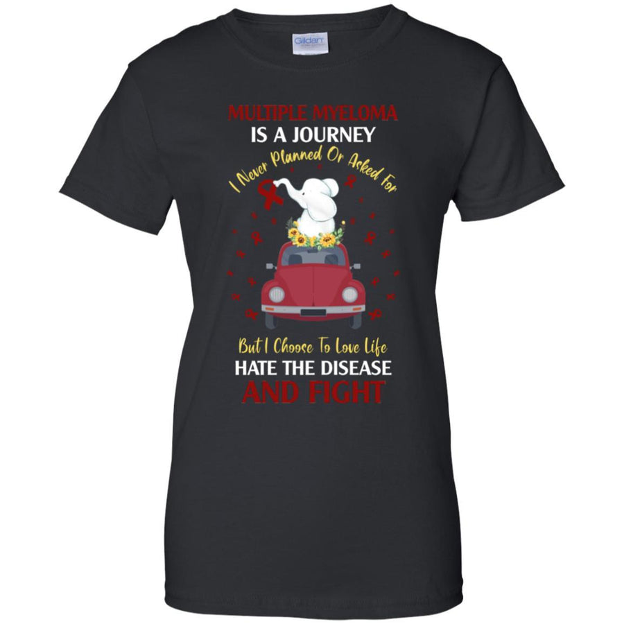 Multiple Myeloma Awareness Is A Journey-T-Shirt & Hoodie-Women's T-Shirt-Black