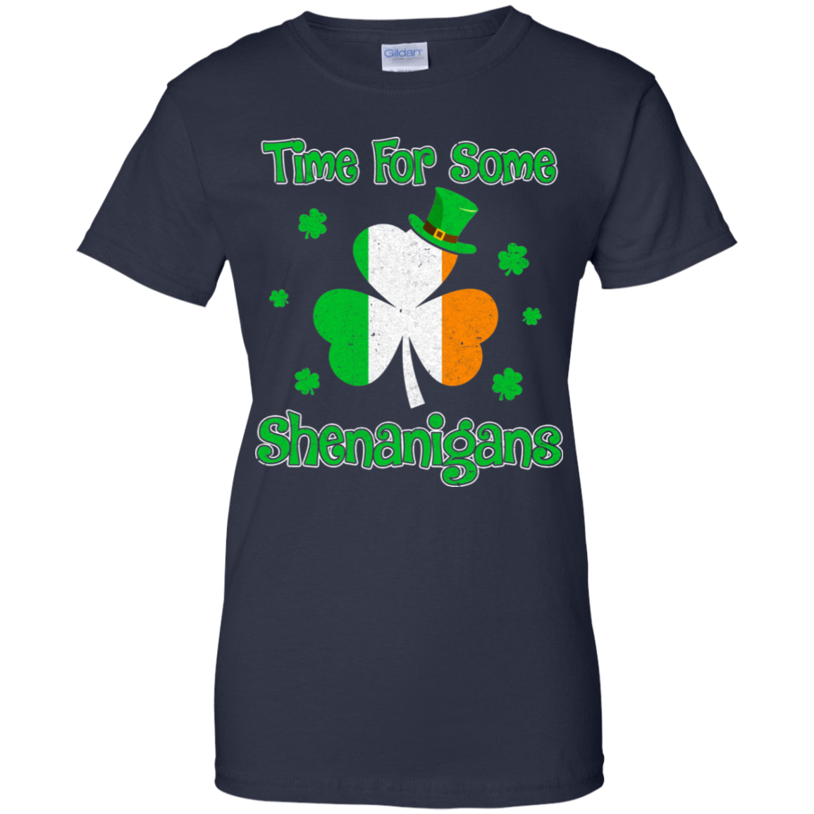 St. Patrick's Time For Some Shenanigans Funny Party-T-Shirt & Hoodie-Women's T-Shirt-Navy