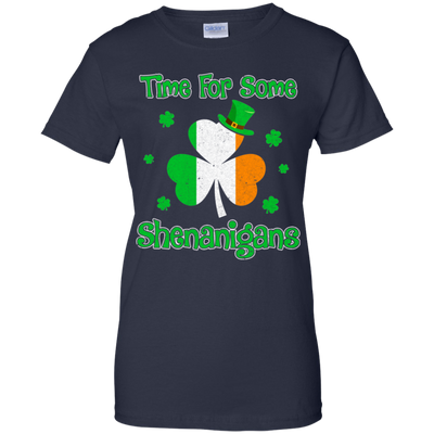 St. Patrick's Time For Some Shenanigans Funny Party-T-Shirt & Hoodie-Women's T-Shirt-Navy