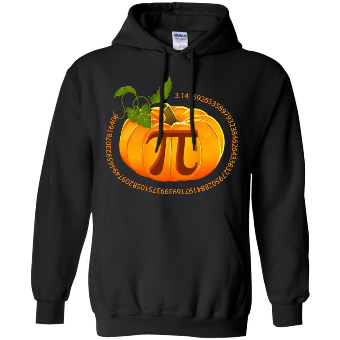 Funny Pi Pumpkin Pie Halloween-T-Shirt & Hoodie-Pullover Hoodie-Black