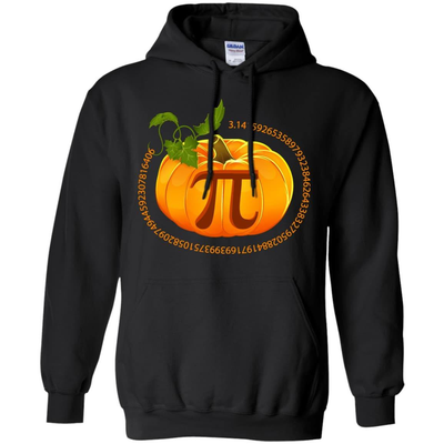 Funny Pi Pumpkin Pie Halloween-T-Shirt & Hoodie-Pullover Hoodie-Black