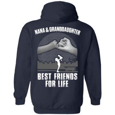 Nana and Granddaughter Best Friends For Life-T-Shirt & Hoodie-Pullover Hoodie-Navy