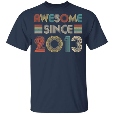 Awesome Since 2013 8th Birthday Gifts Youth-Youth Shirt-Youth T-Shirt-Navy