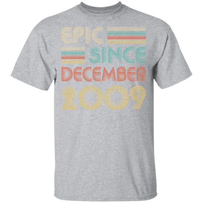Epic Since December 2009 Vintage 12th Birthday Gifts Youth-Youth Shirt-Youth T-Shirt-Sport Grey