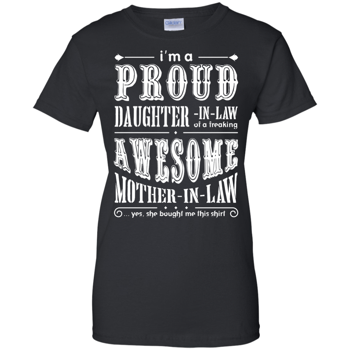 I'm A Proud Daughter In Law Of A Freaking Awesome Mother In Law-T-Shirt & Hoodie-Women's T-Shirt-Black
