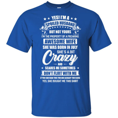 Yes I'm A Spoiled Husband Of A July Wife Funny-T-Shirt & Hoodie-Classic T-Shirt-Royal
