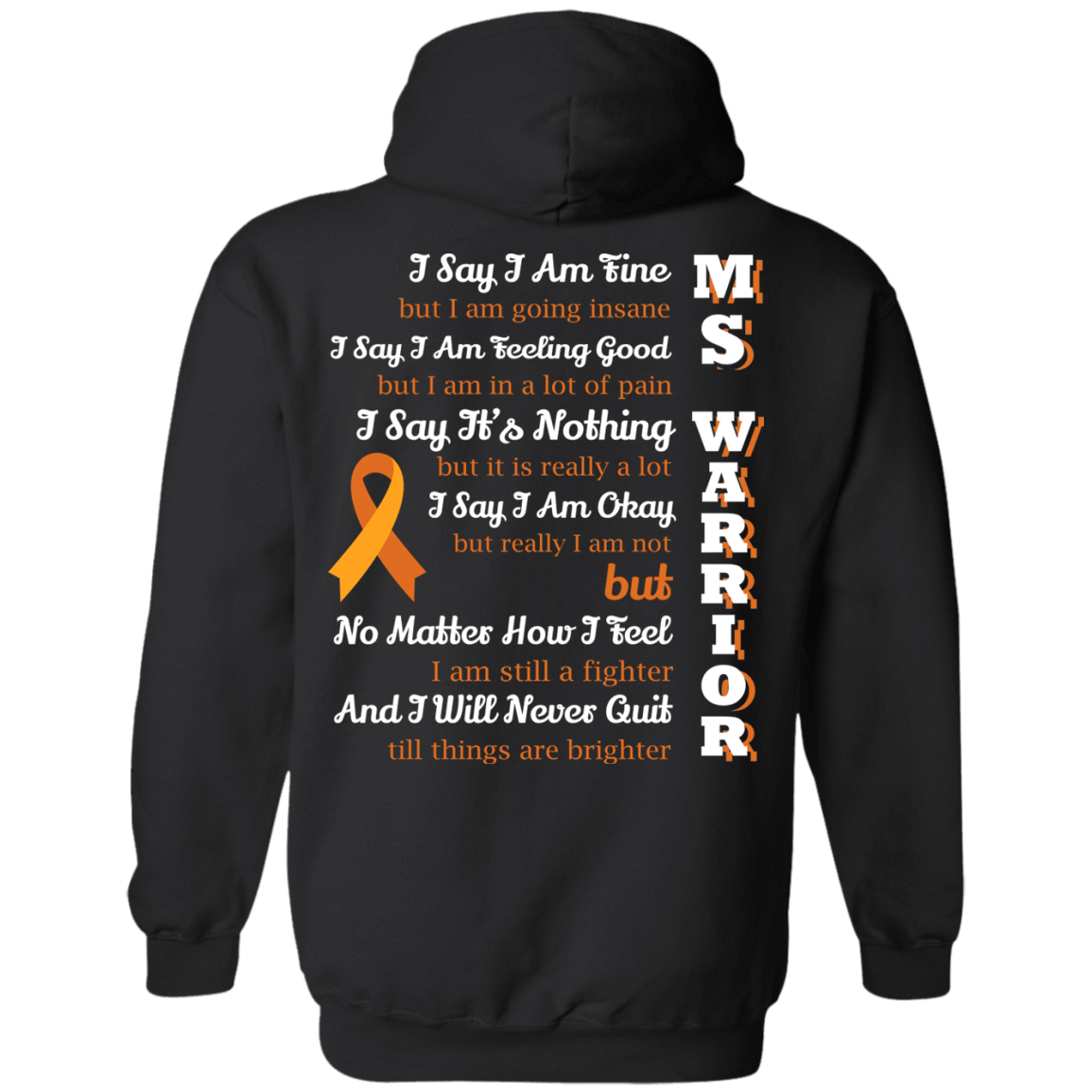 Multiple Sclerosis Warrior-T-Shirt & Hoodie-Pullover Hoodie-Black