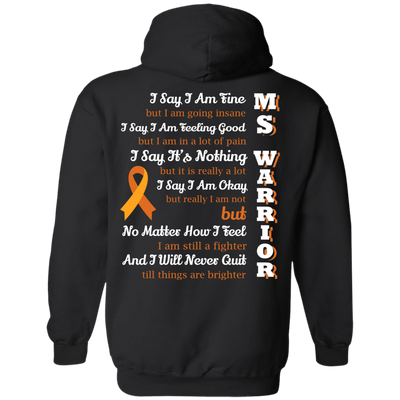 Multiple Sclerosis Warrior-T-Shirt & Hoodie-Pullover Hoodie-Black
