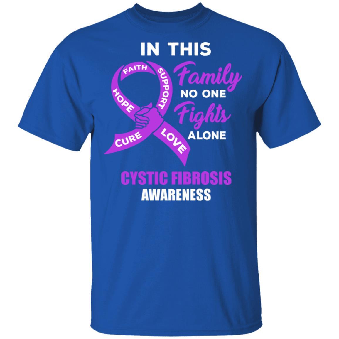 In This School No One Fights Cystic Fibrosis Awareness Alone-T-Shirt & Hoodie-Classic T-Shirt-Royal
