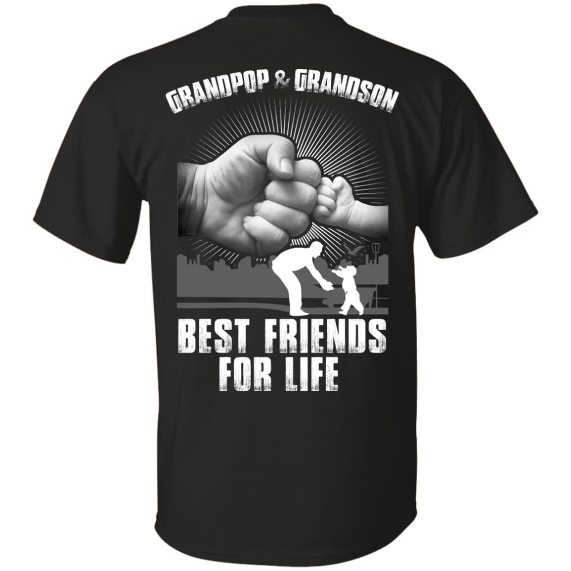 Grandpop And Grandson Best Friends For Life-T-Shirt & Hoodie-Classic T-Shirt-Black