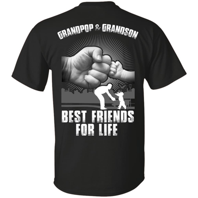 Grandpop And Grandson Best Friends For Life-T-Shirt & Hoodie-Classic T-Shirt-Black
