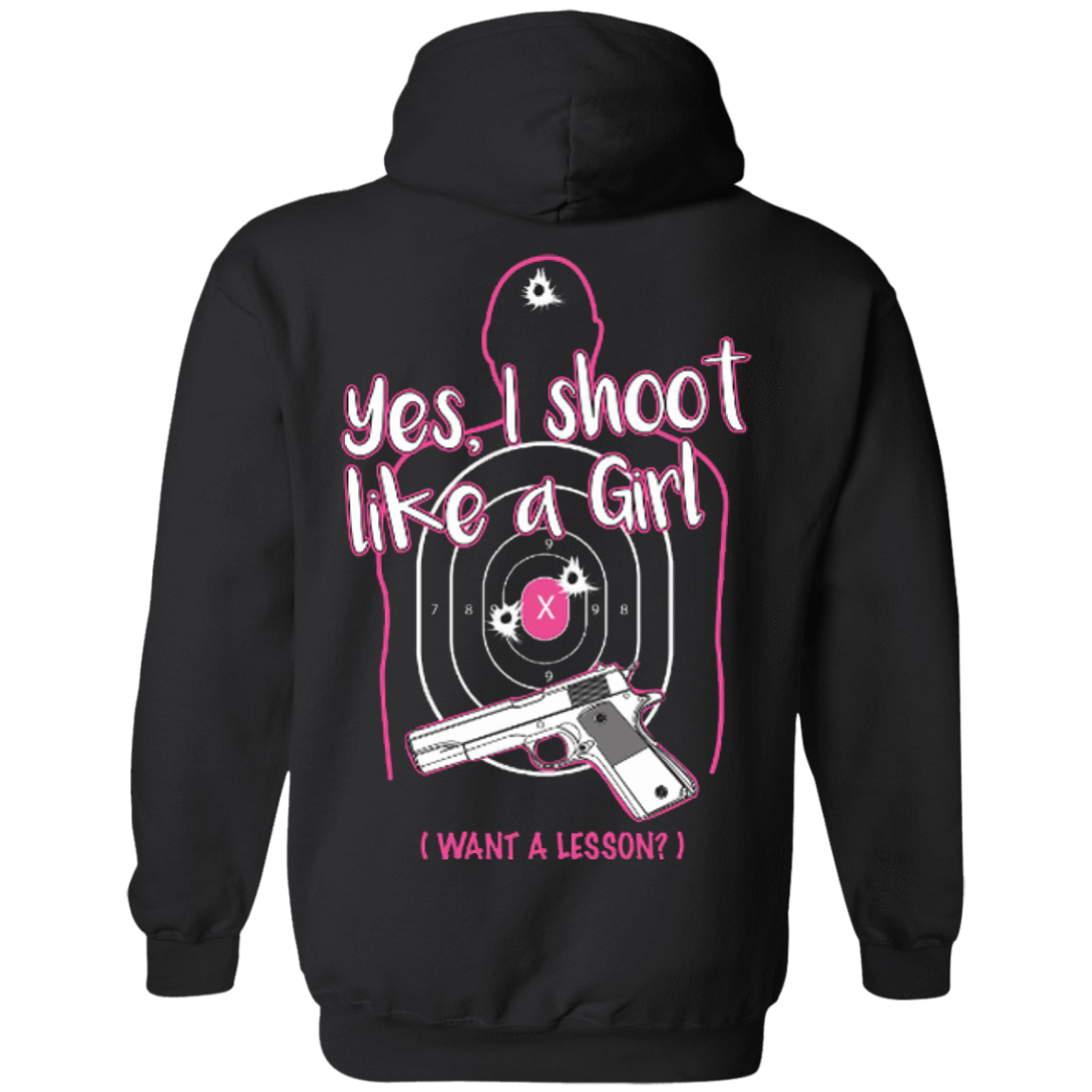 I Shoot Like A Girl-T-Shirt & Hoodie-Pullover Hoodie-Black