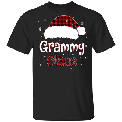 Santa Grammy Claus Red Plaid Family Pajamas Christmas Gift-T-Shirt & Sweatshirt-Classic T-Shirt-Black