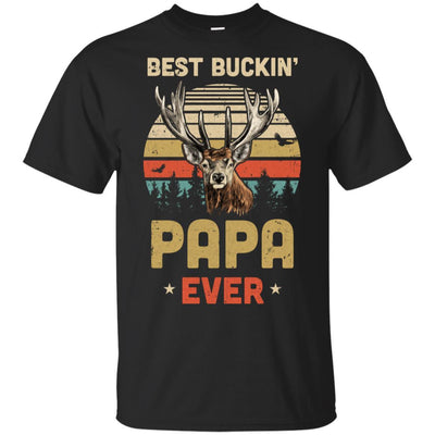 Vintage Best Buckin' Papa Ever Gift For Father Day-T-Shirt & Hoodie-Classic T-Shirt-Black