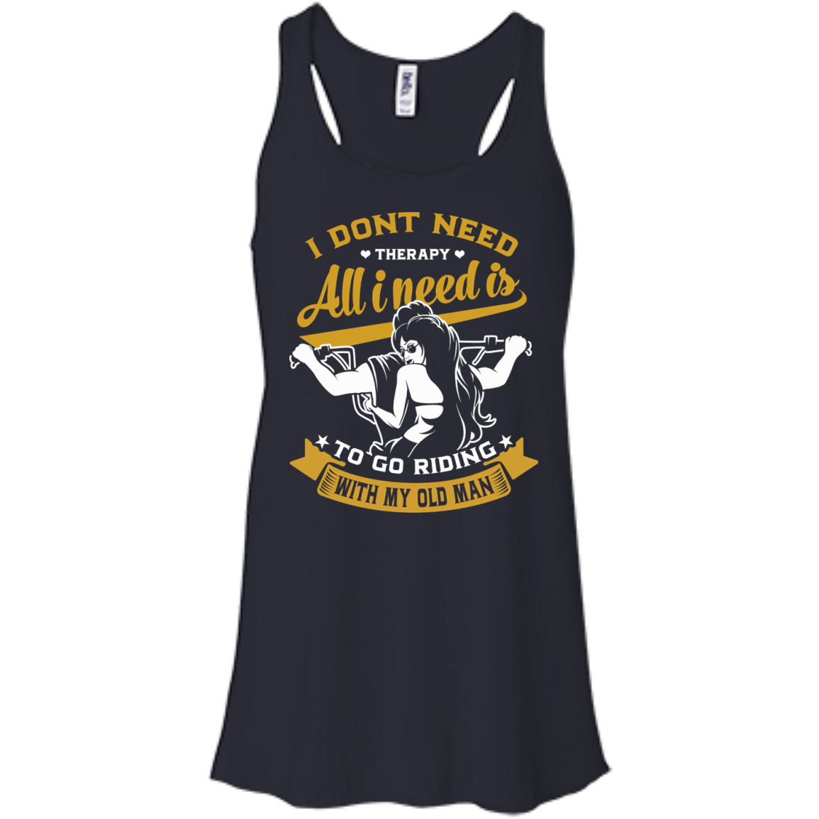 I Don't Need Therapy-T-Shirt & Hoodie-Women's Flowy Racerback Tank-Midnight
