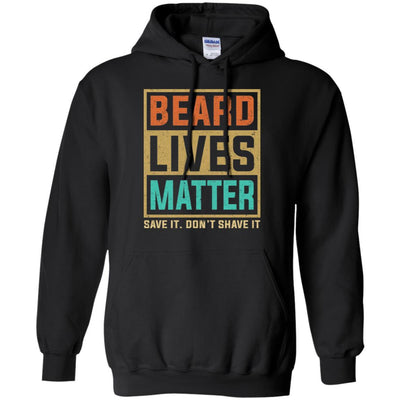 Vintage Beard Lives Matter Funny Bearded Man Gift-T-Shirt & Hoodie-Pullover Hoodie-Black