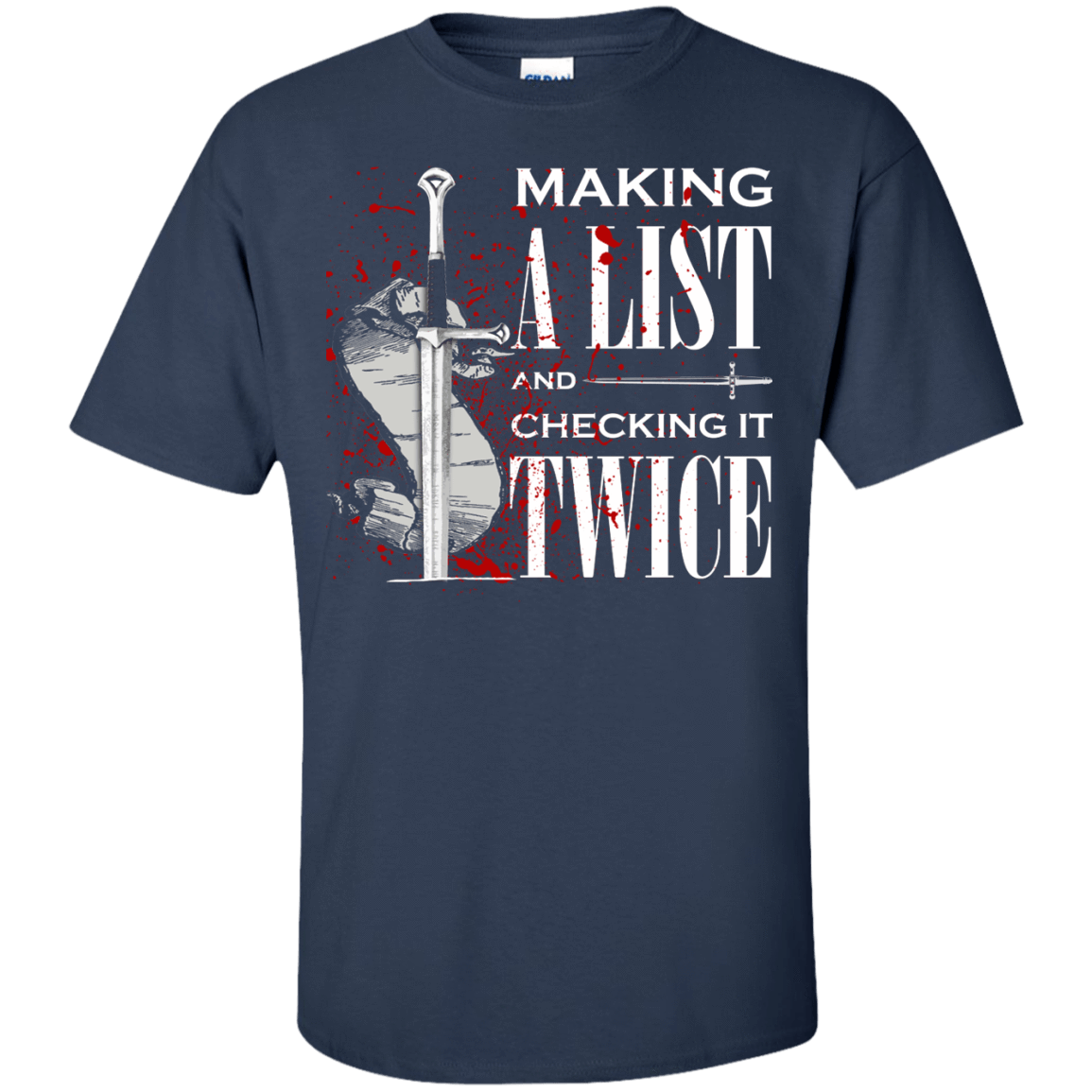 Making A List And Check It-T-Shirt & Hoodie-Classic T-Shirt-Navy