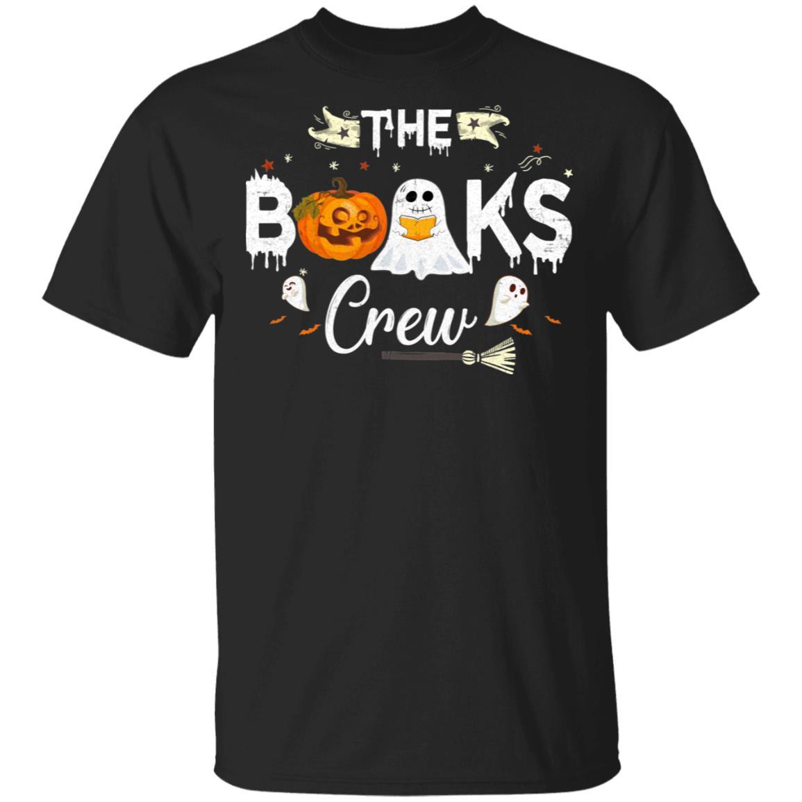 Funny Boo Books Crew Halloween Gift For Books Lover-T-Shirt & Hoodie-Classic T-Shirt-Black
