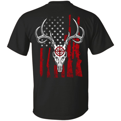 Deer Hunting American Flag-T-Shirt & Hoodie-Classic T-Shirt-Black