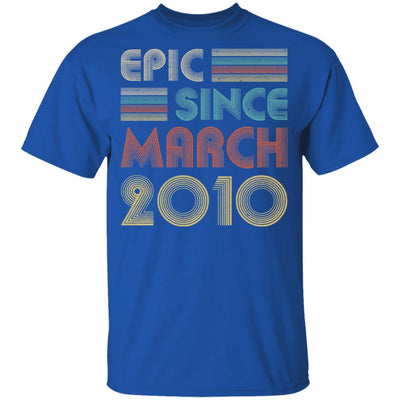 Epic Since March 2010 Vintage 11th Birthday Gifts Youth-Youth Shirt-Youth T-Shirt-Royal
