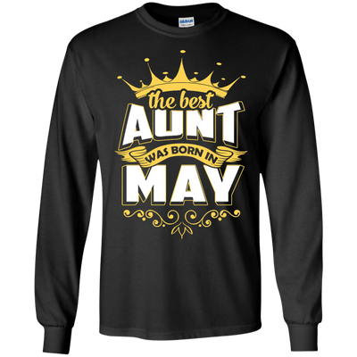 The Best Aunt Was Born In May-T-Shirt & Hoodie-Long Sleeve T-Shirt-Black